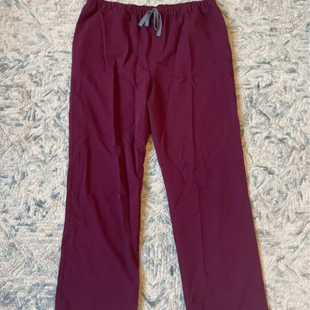 FIGS Mens Pisco Straight leg Scrub Pants burgundy Size ￼XXL